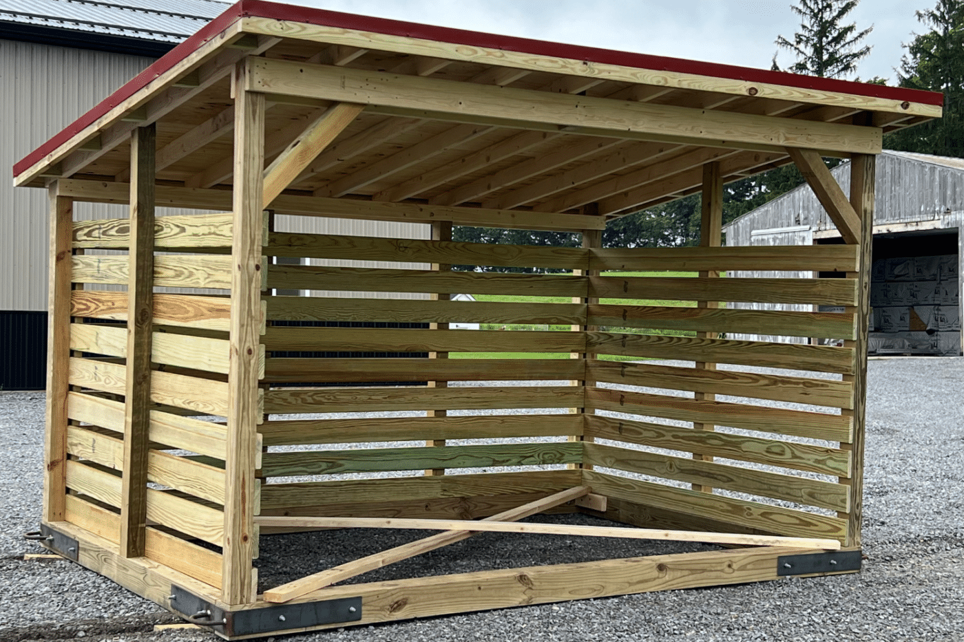 8x12 front of firewood shed in west falls ny