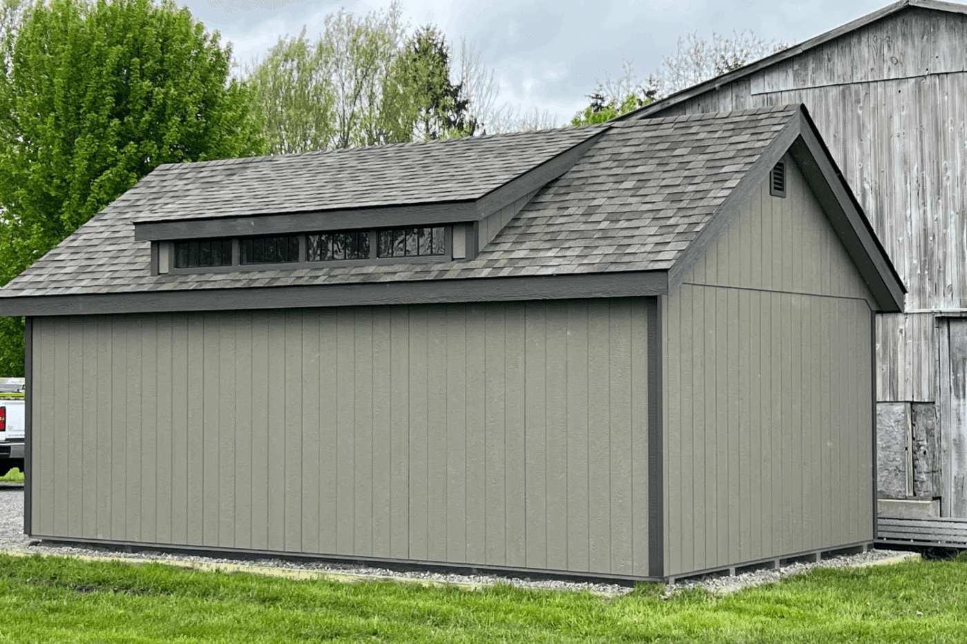 side of 14x24 chalet garage in leicester ny