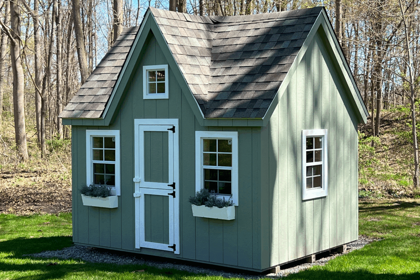 green with windows 8x10 playhouse in leicester ny