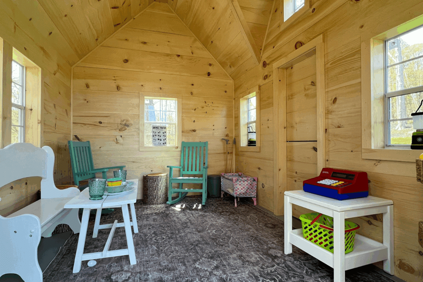 interior of 8x10 playhouse in leicester ny