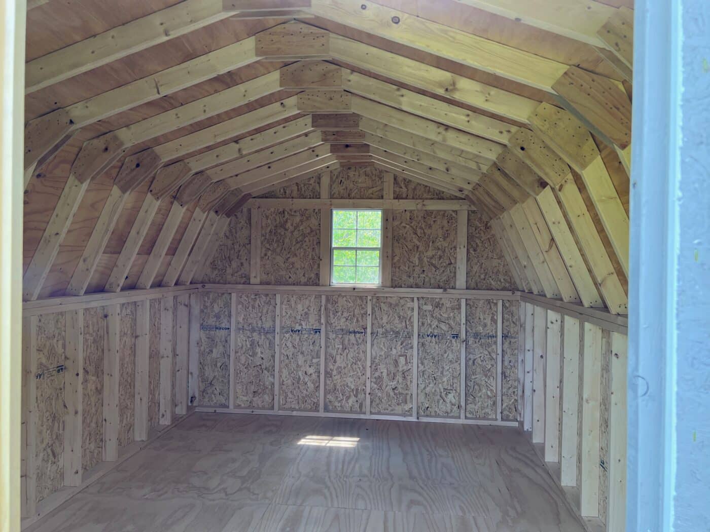 interior of the barn sheds