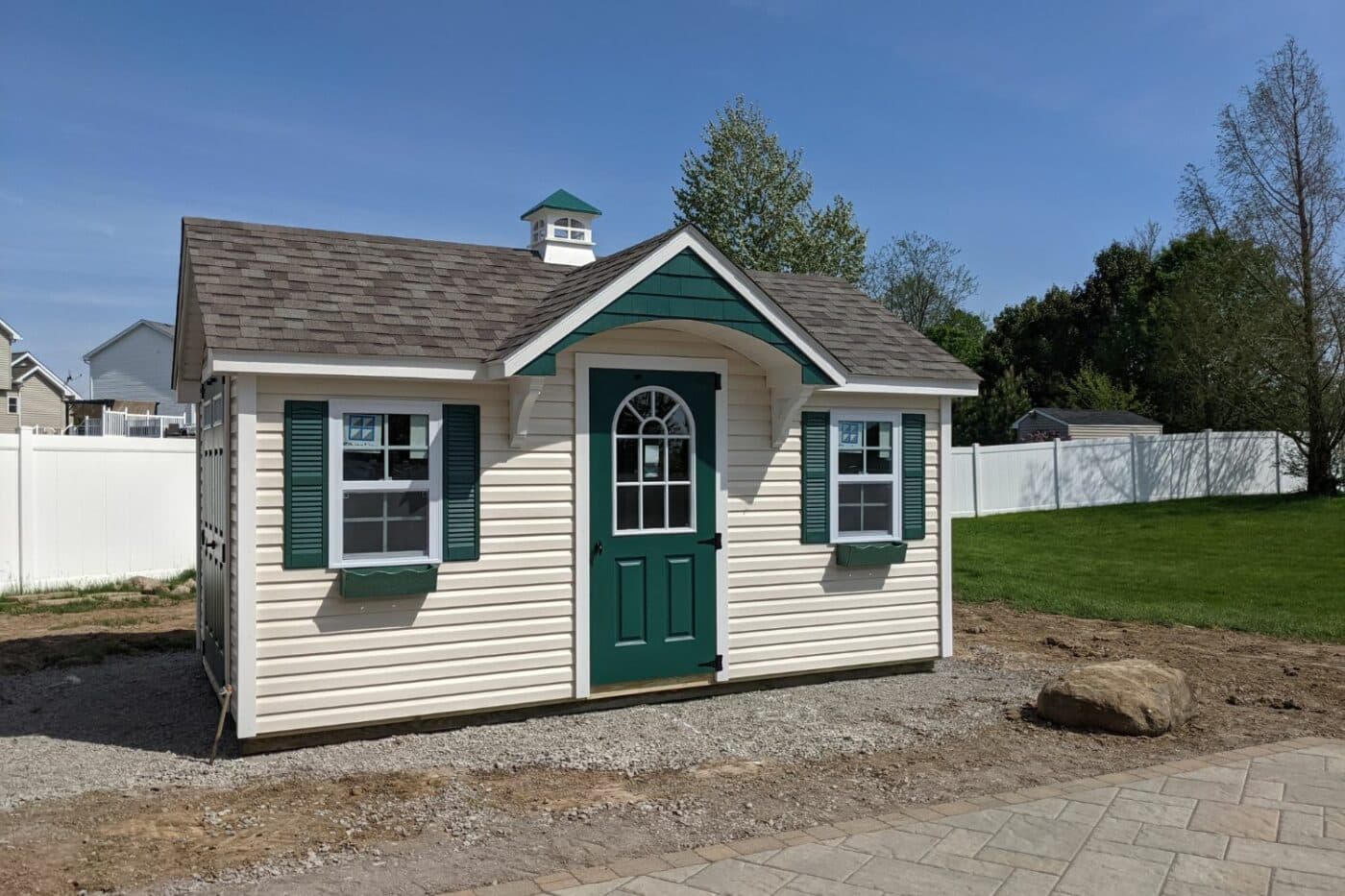 sheds by siding- saltbox shed