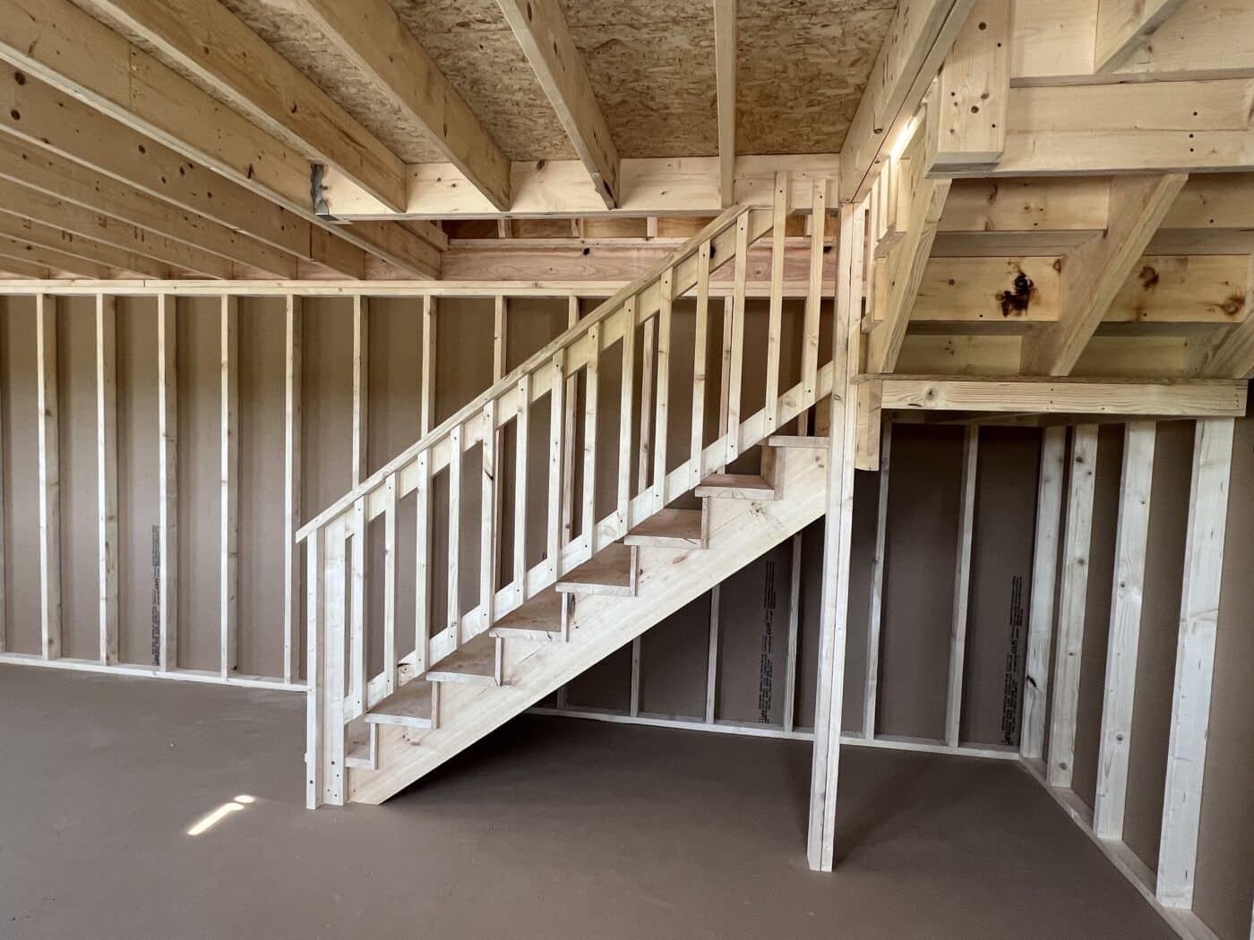 staircase for 14x24 two story barn in stafford ny